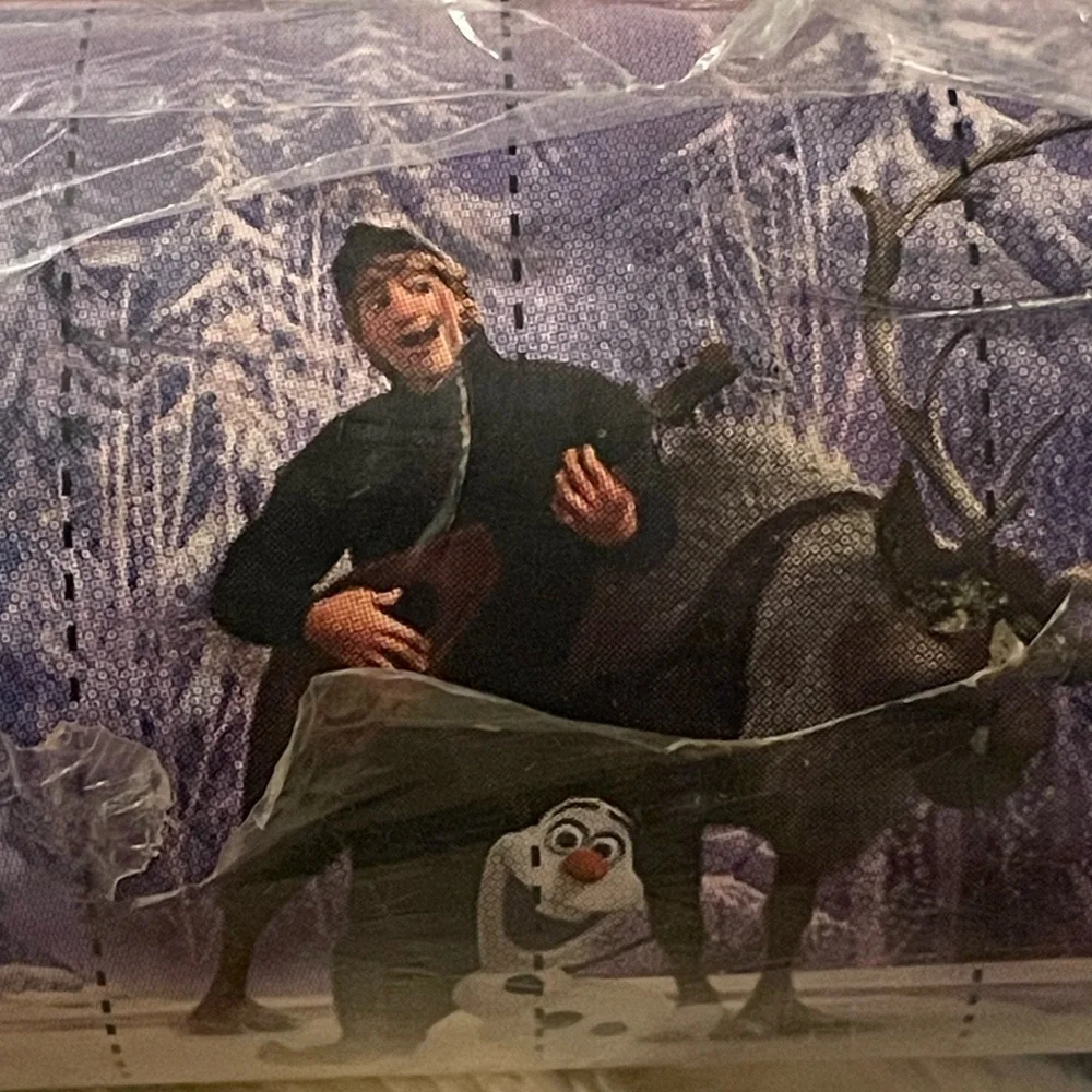 Disney Frozen 7 Panel Wallpaper mural in purple color by York JL1321M.